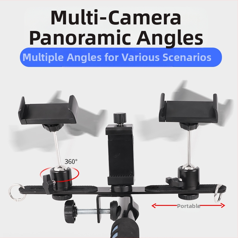 Kalio držiak na mobilný telefón pre živé vysielanie počas chôdze — plastový pásový statív so stabilizačným systémom