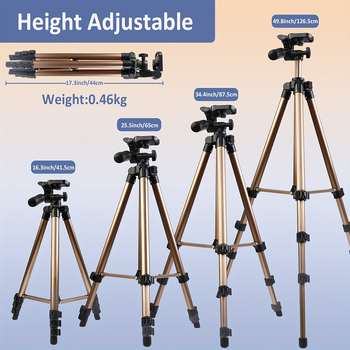 ZoMei τρίποδο από αλουμινένιο κράμα για κινητό, ρυθμιζόμενο, 4 τμήματα, φορτίο 2-5 kg, πλατφόρμα γρήγορης απελευθέρωσης, κλιπ για κινητό ή tablet