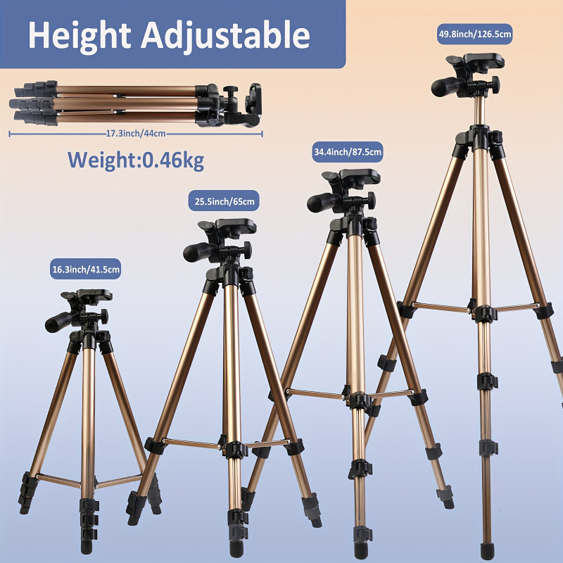 ZoMei τρίποδο από αλουμινένιο κράμα για κινητό, ρυθμιζόμενο, 4 τμήματα, φορτίο 2-5 kg, πλατφόρμα γρήγορης απελευθέρωσης, κλιπ για κινητό ή tablet