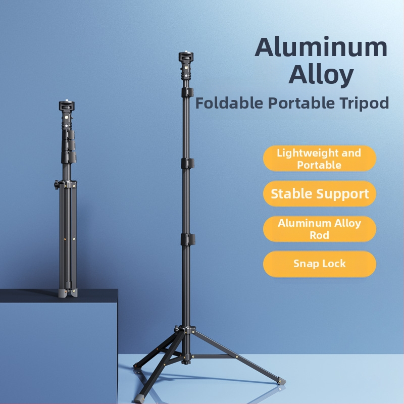 Stojan na podlahu so statívom a selfie tyčou pre mobily a SLR fotoaparáty – zliatina, držiak na telefón