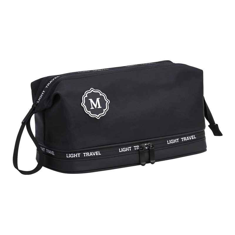 Τσαντάκι καλλυντικών - Διπλού επιπέδου, αδιάβροχο με διαχωρισμό στεγνών και βρεγτών, Oxford ύφασμα, στυλ επαγγελματικής μετακίνησης