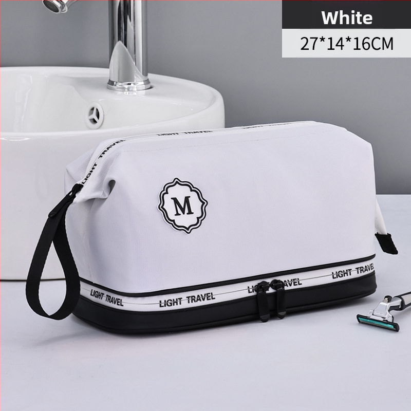 Τσαντάκι καλλυντικών - Διπλού επιπέδου, αδιάβροχο με διαχωρισμό στεγνών και βρεγτών, Oxford ύφασμα, στυλ επαγγελματικής μετακίνησης