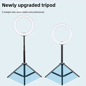 Τρίποδο δαπέδου για κινητό τηλέφωνο και tablet με φως φωτογράφισης (Υλικό: κράμα αλουμινίου; Φορτίο: έως 2 kg; Τύπος PTZ: τρισδιάστατος γυροσκοπικός σταθεροποιητής; Αριθμός τμημάτων: 5; Ρυθμιζόμενο ύψος)