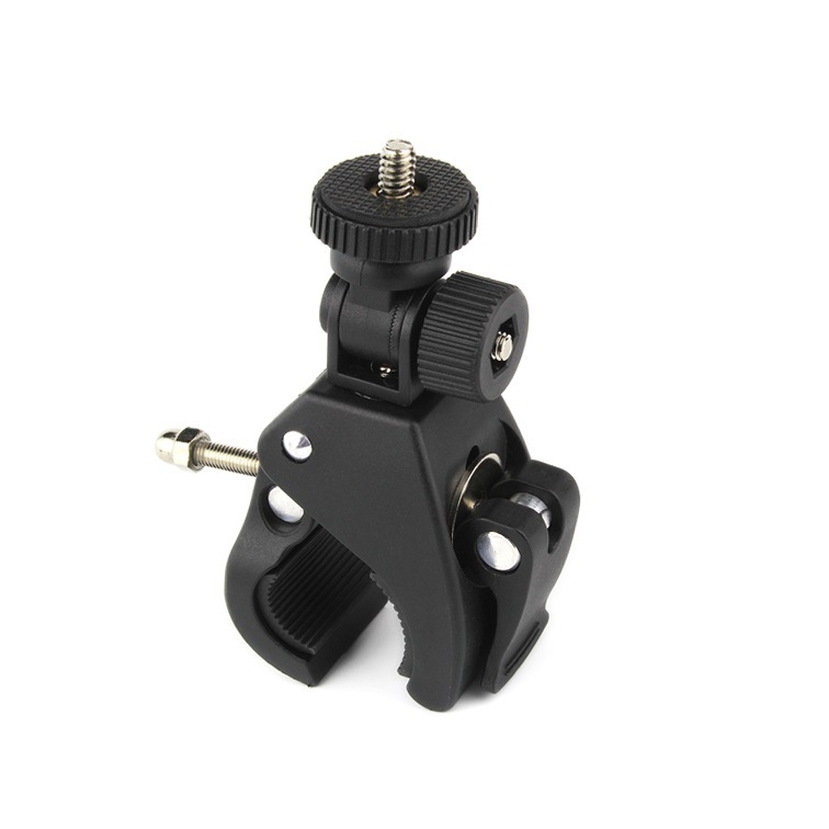 Велосипеден клип-монтаж за GoPro/SJ/Sony екшън камери — въртящ се, държач за тръба с голям диаметър, пластмасов, фиксиран монтаж