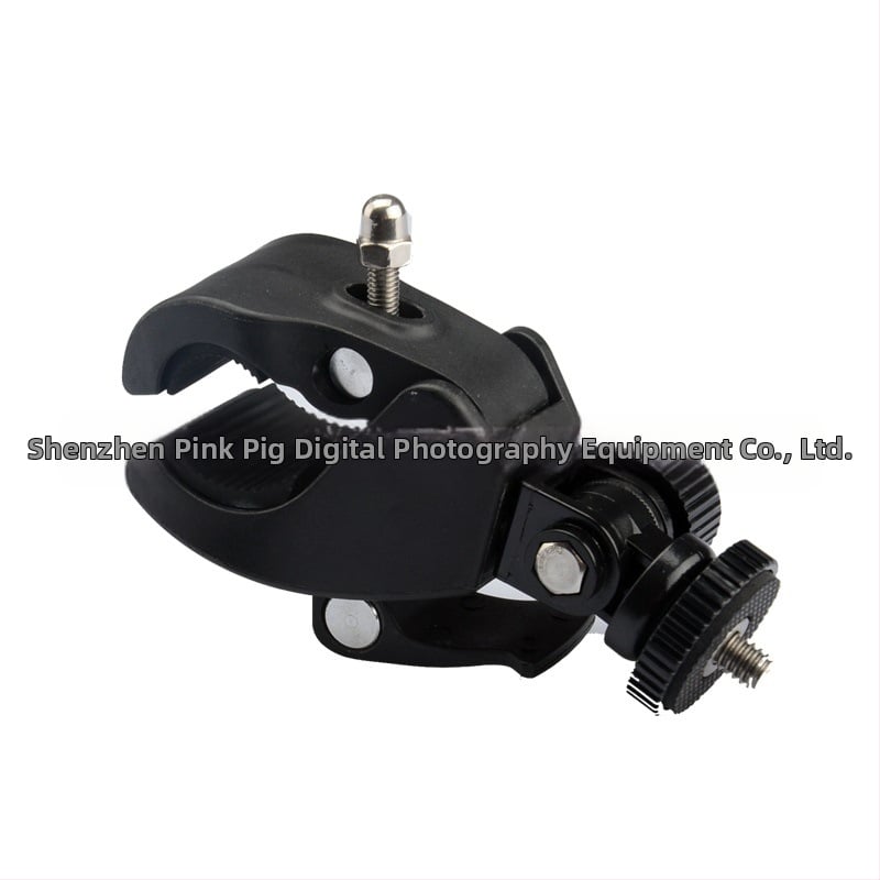 Велосипеден клип-монтаж за GoPro/SJ/Sony екшън камери — въртящ се, държач за тръба с голям диаметър, пластмасов, фиксиран монтаж