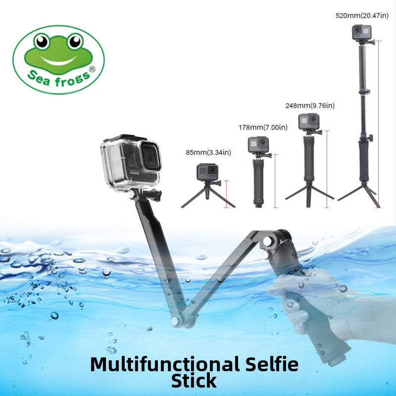 GoPro selfie lazda, universalus suderinamumas, sulankstomas trijų krypčių reguliuojamas lazdelė, ABS, 120 g