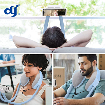 У-образна възглавница за шия с паметна пяна и PP тъкан, 770 г