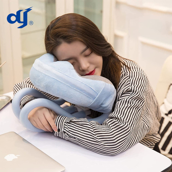 У-образна възглавница за шия с паметна пяна и PP тъкан, 770 г