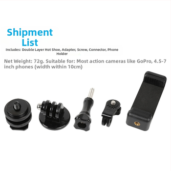 LOJA Мързелива скоба за DSLR/безогледални камери — клип за телефон към гореща обувка, мултифункционална база, използване на открито, поддръжка за персонализация