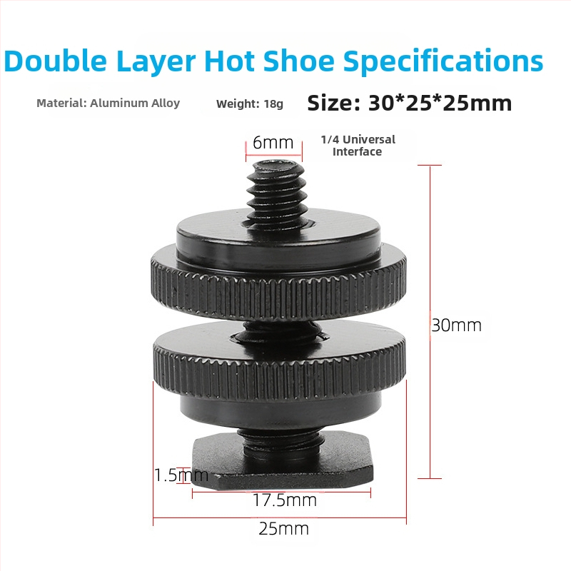 LOJA Ľahký držiak pre DSLR/Mirrorless kamery — Klip na telefón do horúcej obuvi, viacúčelová základňa, vonkajšie použitie, podpora prispôsobenia