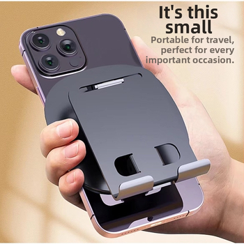 Изцяло метална въртяща се стойка за телефон, сгъваема със отвори за вентилация, универсална и многофункционална