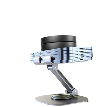 Изцяло метална въртяща се стойка за телефон, сгъваема със отвори за вентилация, универсална и многофункционална