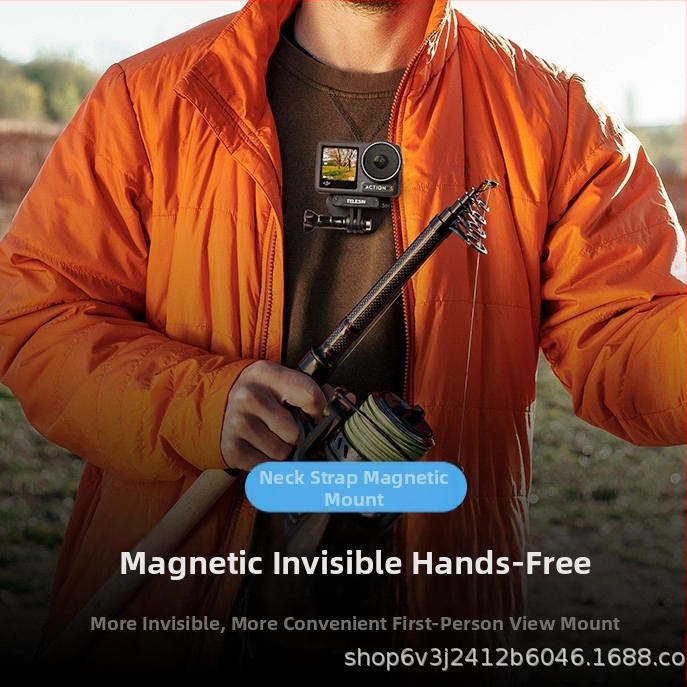 TELESIN Magnetický podväzok na krk s rýchlym uvoľnením pre športovú kameru a telefón, magnetické upevnenie na hrudi
