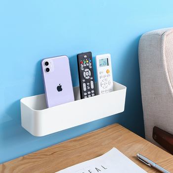 Fali ABS műanyag tároló állvány fürdőszobába, telefonok és távirányítók számára — 1 L kapacitás