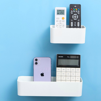 Επιτοίχιο ABS πλαστικό ράφι αποθήκευσης για μπάνιο, για κινητά τηλέφωνα και τηλεχειριστήρια — χωρητικότητα 1 L