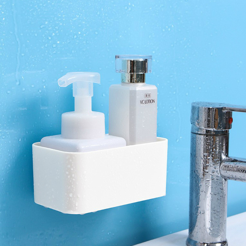 Fali ABS műanyag tároló állvány fürdőszobába, telefonok és távirányítók számára — 1 L kapacitás