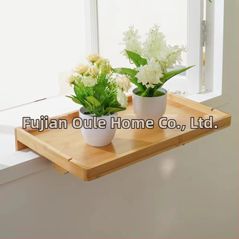 Ράφι νυχτερινής αποθήκευσης, ξύλο/μπαμπού, τοποθέτηση με γάντζο, ένα επίπεδο, κατάλληλο για υπνοδωμάτιο και γραφείο