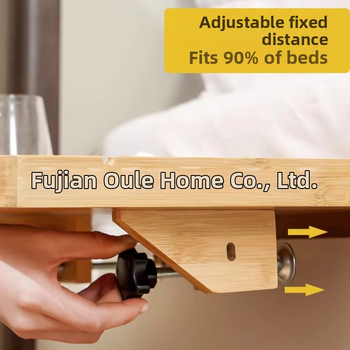 Ράφι νυχτερινής αποθήκευσης, ξύλο/μπαμπού, τοποθέτηση με γάντζο, ένα επίπεδο, κατάλληλο για υπνοδωμάτιο και γραφείο