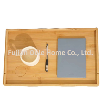 Ράφι νυχτερινής αποθήκευσης, ξύλο/μπαμπού, τοποθέτηση με γάντζο, ένα επίπεδο, κατάλληλο για υπνοδωμάτιο και γραφείο