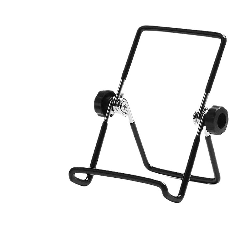 Stojan na telefón a tablet, stolný skladací stojan, trojuholníkový rám z kovovej drôty
