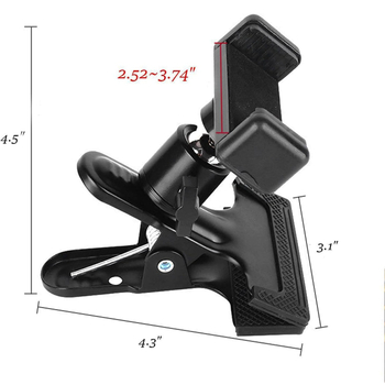 Clip pentru capul chitării pentru telefon – construcție metal-plastic, suport universal pentru smartphone și clip pentru partituri (pungă OPP)