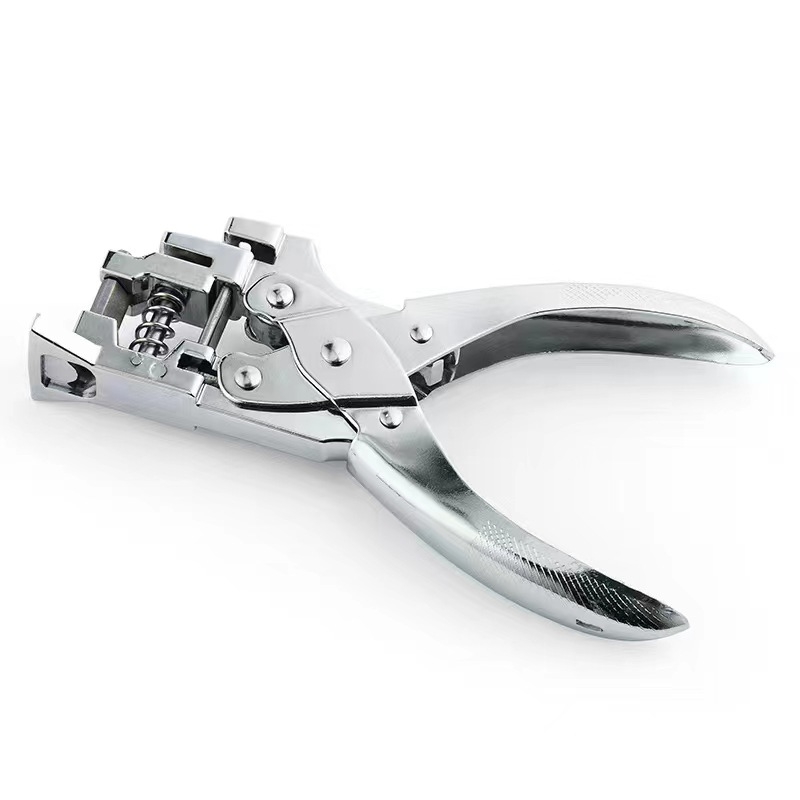 Ručni perforator za papir i PVC, stolni, metalno kućište, težina 0,5 kg, 3-u-1: kružna rupa, zaobljeni kut, oval