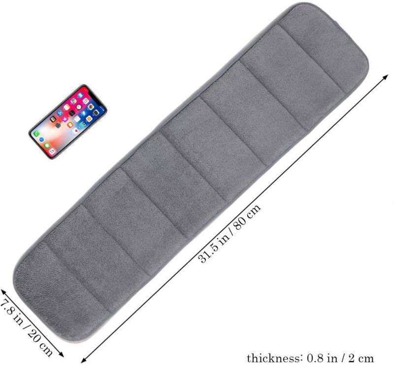 Plušinė klaviatūros pagalvėlė, model SP-256, vienpusė, su riešo atrama ir rankų pagalvėle, siuvimo procesas