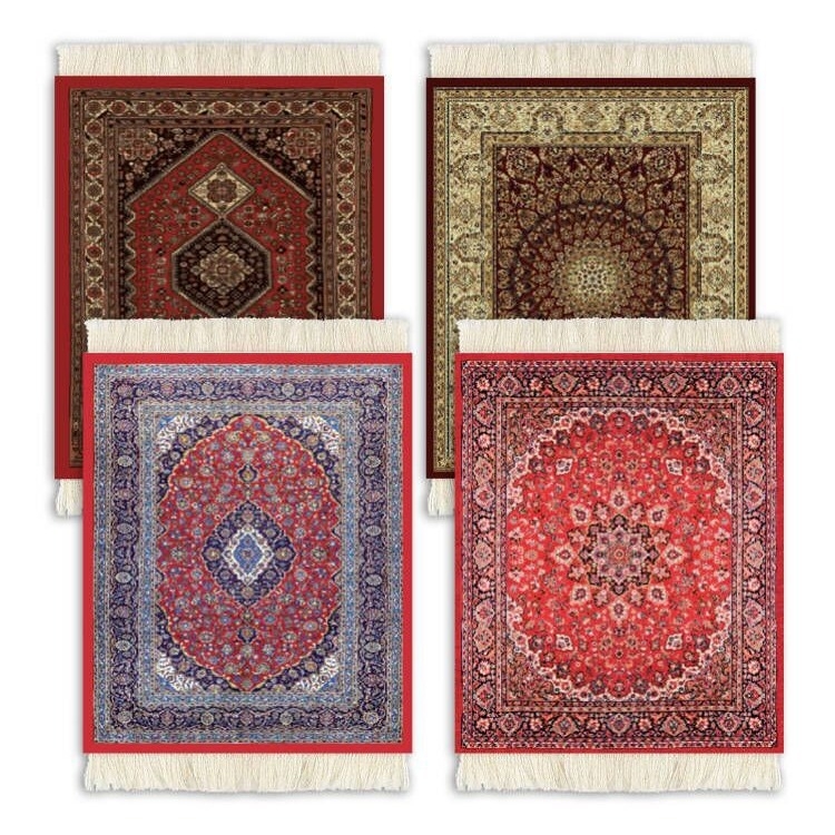 Biuro pelės kilimėlis, neslystantis ir šiltas, Bohemijos etninio stiliaus Persijos kilimo dizainas; medžiagos: audinys + guma; vienpusis; šilumos pernešimo spauda; OEM/personalizavimas