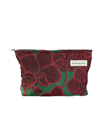 Κοσμητική τσάντα με μοτίβο λουλουδιών, φορητή αποθήκευση περιποίησης δέρματος, εξωτερικά πολυεστέρας με επένδυση καμβά, για καθημερινή χρήση