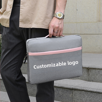 Torba za prijenosno računalo sa flanelnom podlogom i pretincem za tablet, poslovni jednostavan stil, unisex (otporan na potrese, Oxford platno, ljeto 2023)