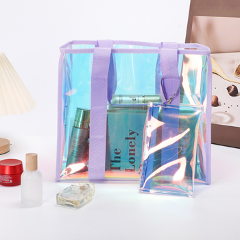 Διαφανής τσάντα αποθήκευσης καλλυντικών PVC/TPU για παραλία και ταξίδια