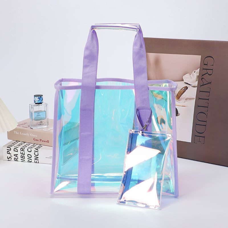 Διαφανής τσάντα αποθήκευσης καλλυντικών PVC/TPU για παραλία και ταξίδια