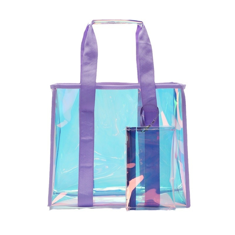 Διαφανής τσάντα αποθήκευσης καλλυντικών PVC/TPU για παραλία και ταξίδια