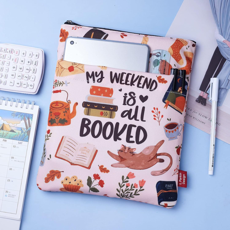 Knygų dėklas su užtrauktuku, poliesteris, CZ25