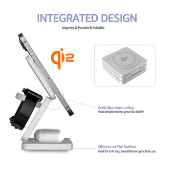 IW30 Pro Qi2 3-σε-1 μαγνητικός αναδιπλούμενος ασύρματος φορτιστής — PD 15W, 9V/2A
