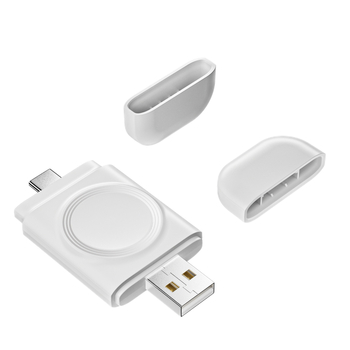Φορητός μαγνητικός φορτιστής ρολογιών USB δύο σε ένα, συμβατός με Apple Watch, QC3.0, μαγνητική φόρτιση, 5V/1A, άμεση φόρτιση