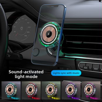 C25 Φορτιστής αυτοκινήτου με μαγνητική ασύρματη φόρτιση, QC3.0, 15W μέγιστη ισχύ εξόδου, για συσκευές Apple