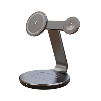 Starr 3-σε-1 μαγνητικός ασύρματος φορτιστής, 15W γρήγορη φόρτιση, QC3.0, πιστοποιήσεις CE/FCC/ROHS, συμβατός με Apple και Huawei