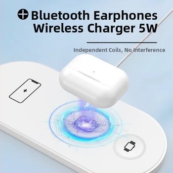 3-σε-1 μαγνητικός γρήγορος φορτιστής για Apple iPhone, AirPods και Apple Watch — PD φόρτιση, μέγιστη ισχύς 15W, 9V/2A, 12V/2A