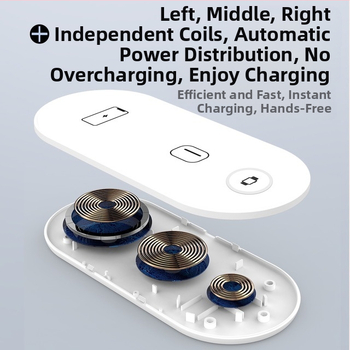 3-σε-1 μαγνητικός γρήγορος φορτιστής για Apple iPhone, AirPods και Apple Watch — PD φόρτιση, μέγιστη ισχύς 15W, 9V/2A, 12V/2A