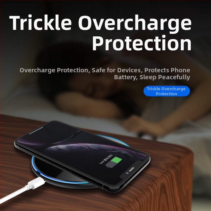 Безжично Qi зарядно, огледално покритие, универсален модел, 10W, авиационен алуминий