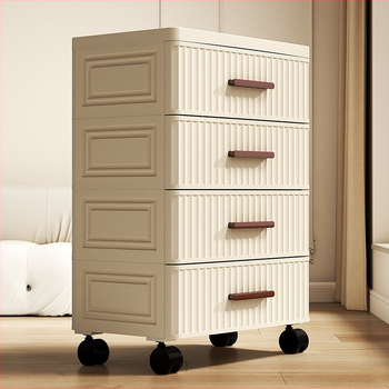 Шкаф за съхранение с чекмеджета, многослойни, модел ming5665, подов монтаж, стил светъл лукс