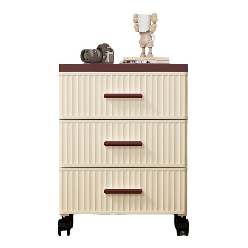 Шкаф за съхранение с чекмеджета, многослойни, модел ming5665, подов монтаж, стил светъл лукс