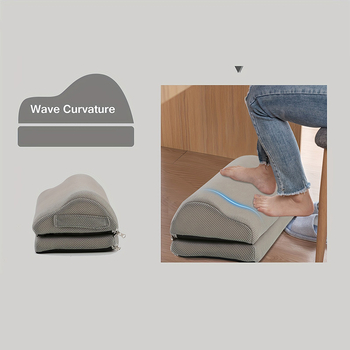 Офис подпорка за крак с паметна пяна, двупластов дизайн, сгъваема за възрастни (паметна пяна, двупластов, сгъваема, за възрастни)