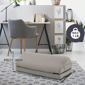 Офис подпорка за крак с паметна пяна, двупластов дизайн, сгъваема за възрастни (паметна пяна, двупластов, сгъваема, за възрастни)