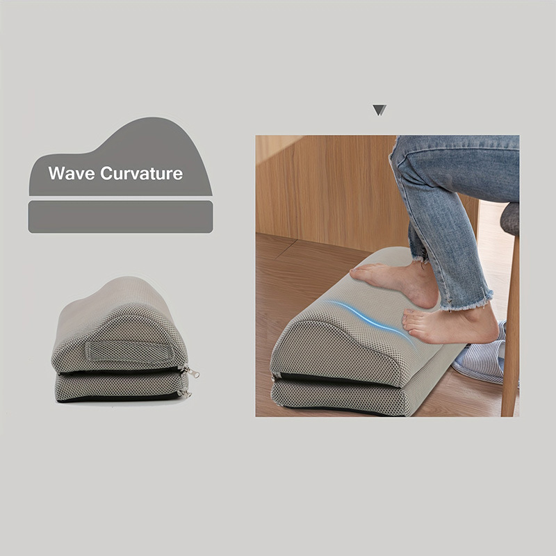 Офис подпорка за крак с паметна пяна, двупластов дизайн, сгъваема за възрастни (паметна пяна, двупластов, сгъваема, за възрастни)
