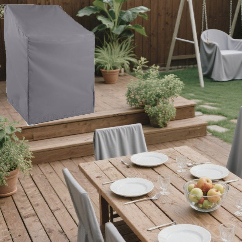 Κάλυμμα καρεκλας από Oxford ύφασμα; προστασία από σκόνη, ήλιο και βροχή; μινιμαλιστικό στυλ; προσαρμοστικό; με τυπωμένο λογότυπο.