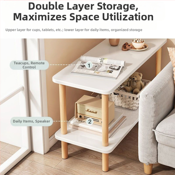 Малка мултифункционална маса за хол с мраморна горна повърхност, дървена рамка, с колелца, прост модерен дизайн, лесно сглобяване