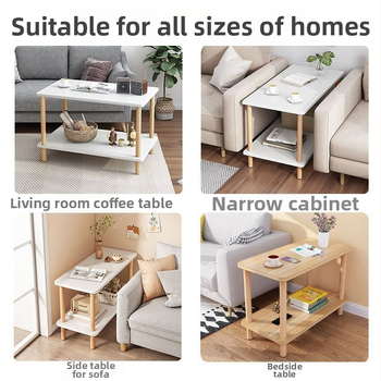 Малка мултифункционална маса за хол с мраморна горна повърхност, дървена рамка, с колелца, прост модерен дизайн, лесно сглобяване