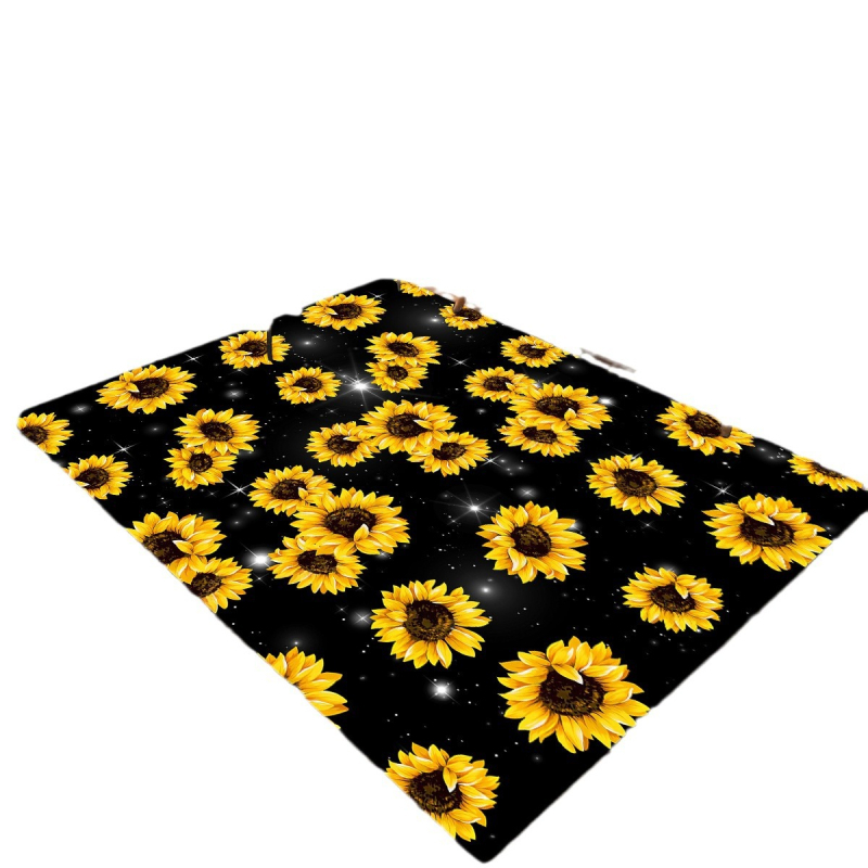 Poliesterski podni tepih s floralnim uzorkom, pravokutni oblik, strojno pranje, moderni minimalistički stil, pogodan za dnevni boravak, spavaću sobu, radnu sobu